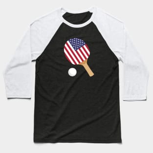 USA Flag Table Tennis Baseball T-Shirt